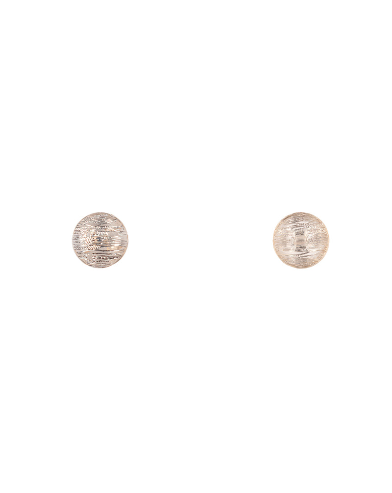 Silver shine resin buttons-Peach