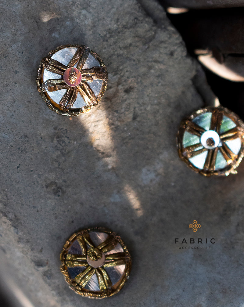Handmade designer button-Copper