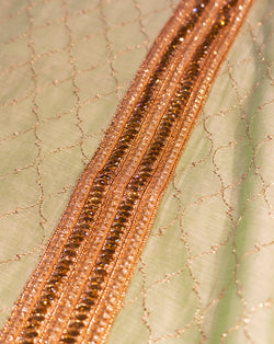 Designer embellished Embroidery Lace-Rose Gold