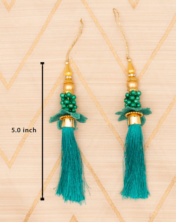 Designer tassel with fringe thread-Sea Green