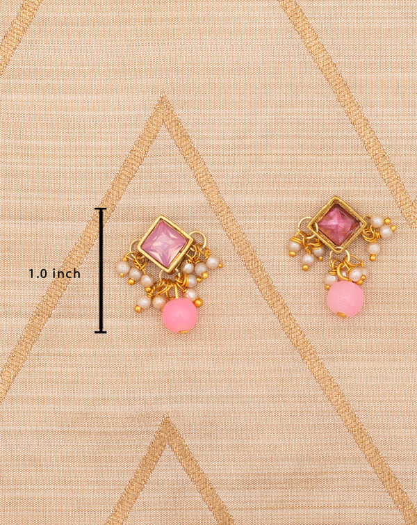 Designer crystal and bead tassel-Light Pink