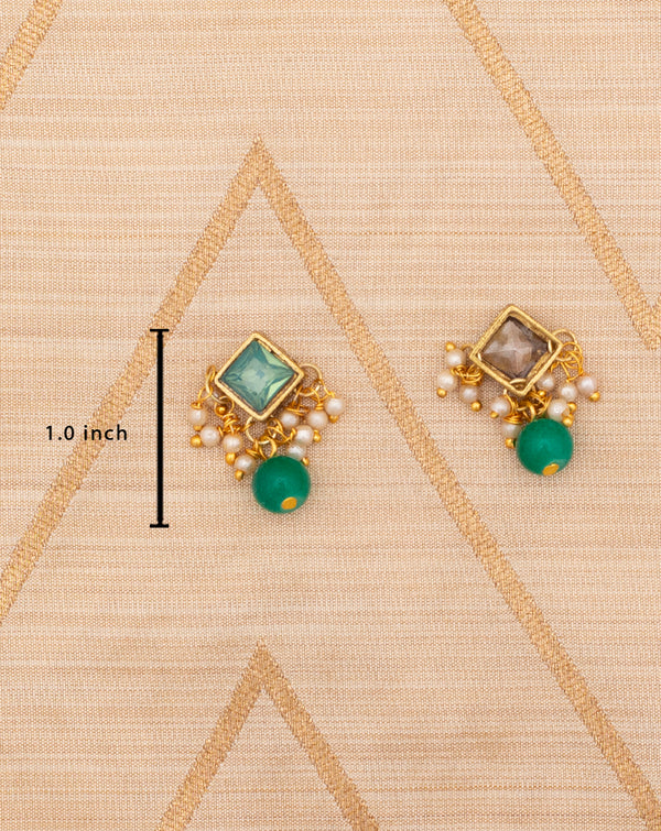 Designer crystal and bead tassel-Olive Green