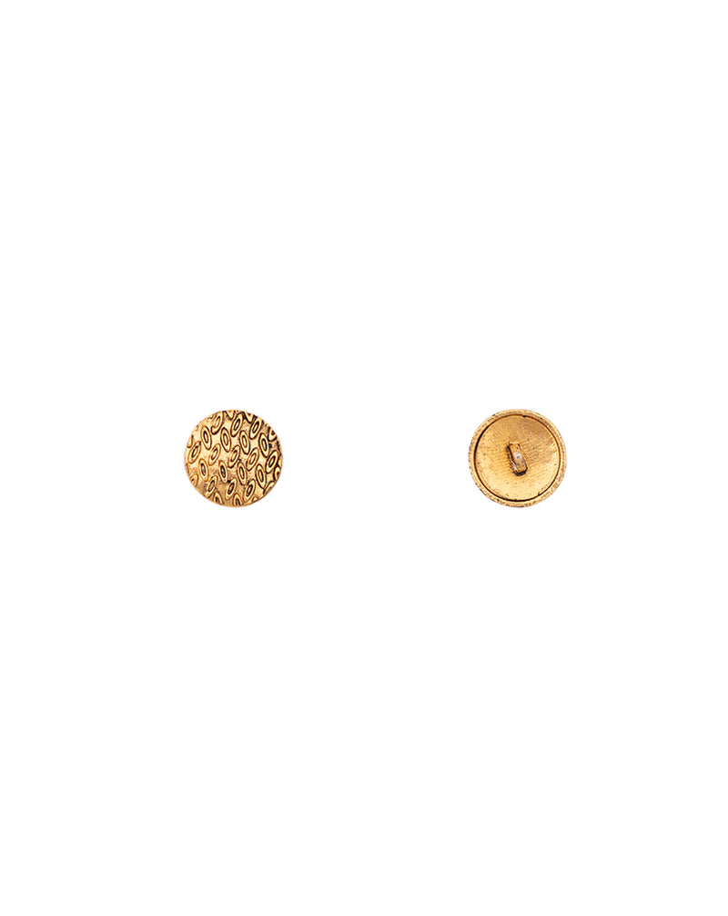 Designer circles Unisex metal buttons-Golden