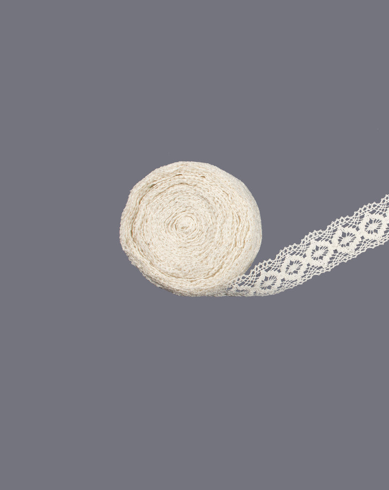 Dyeable designer geometric cotton lace