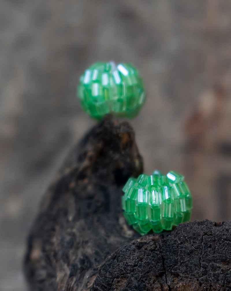 Bugle beads balls-Green