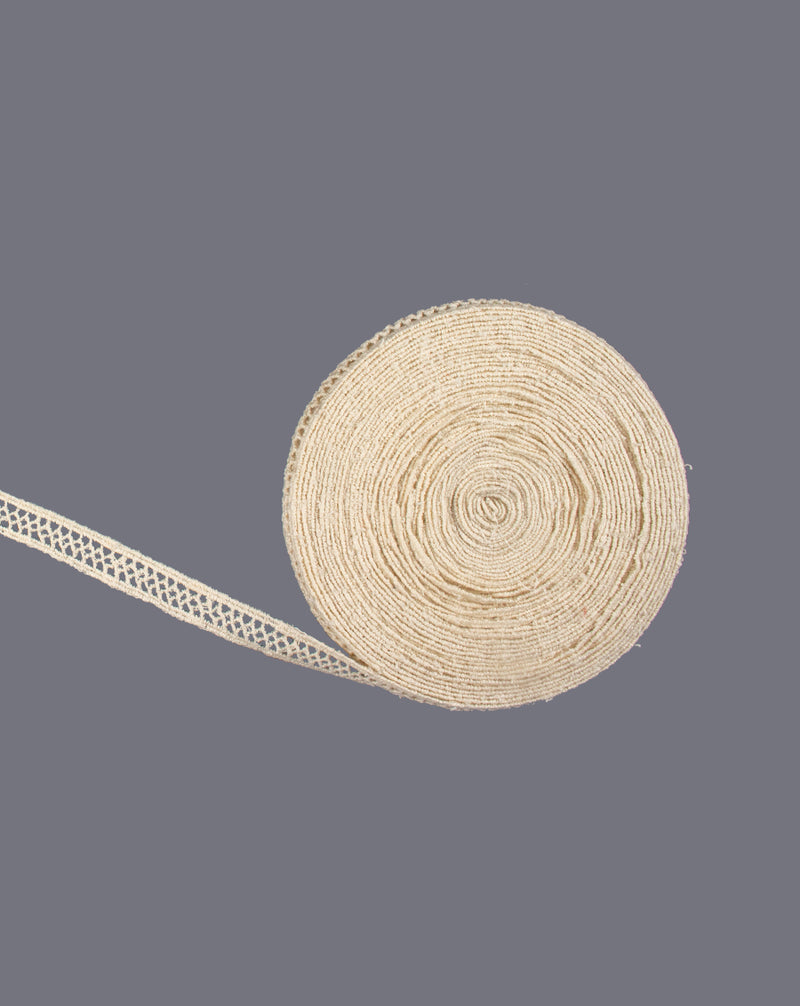 Dyeable cotton thin criss cross cotton lace