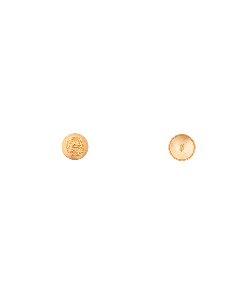 Designer Unisex metal buttons in military lion emblem design-Bright Gold