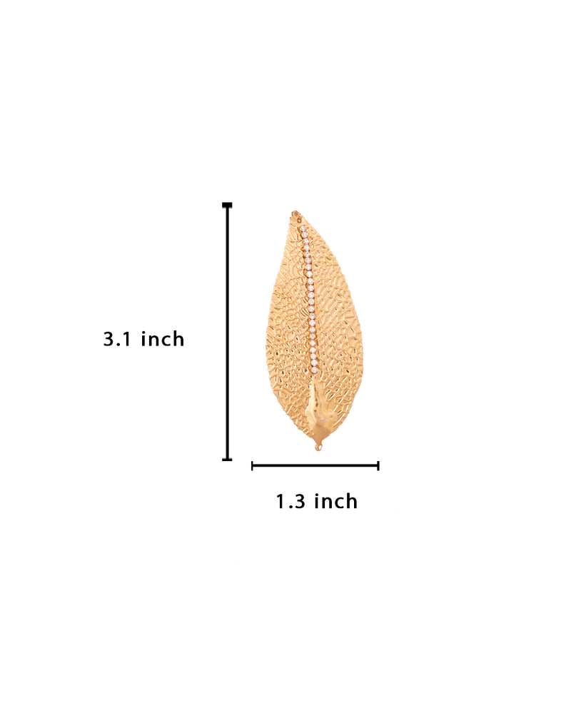 Designer metal golden leaf