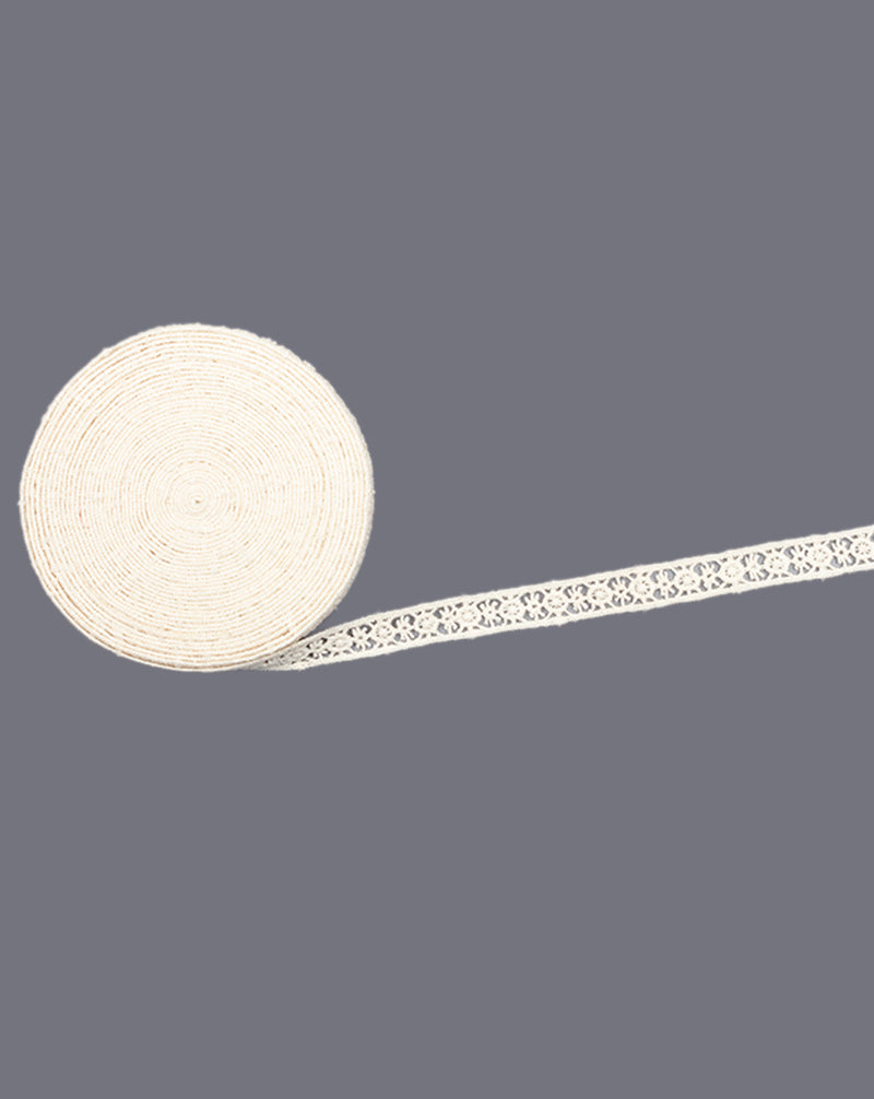 Dyeable thin cotton cutwork chemical lace