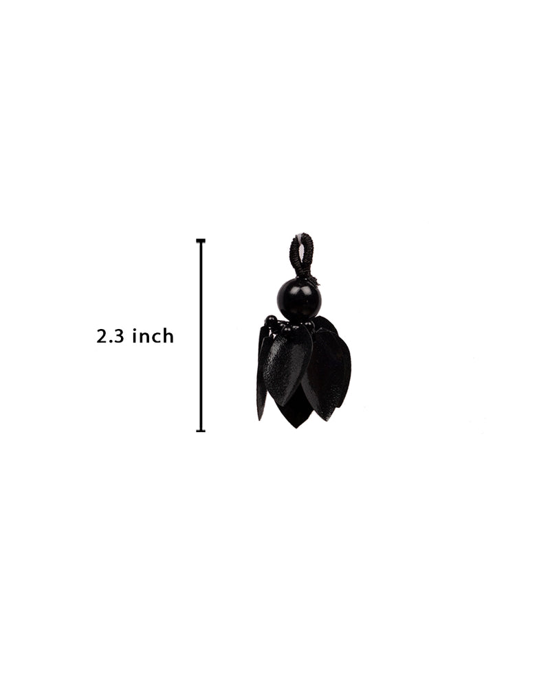 Leaf Sequins Tassel-Black
