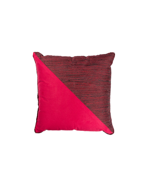 Pink Colour Block Cushion Cover