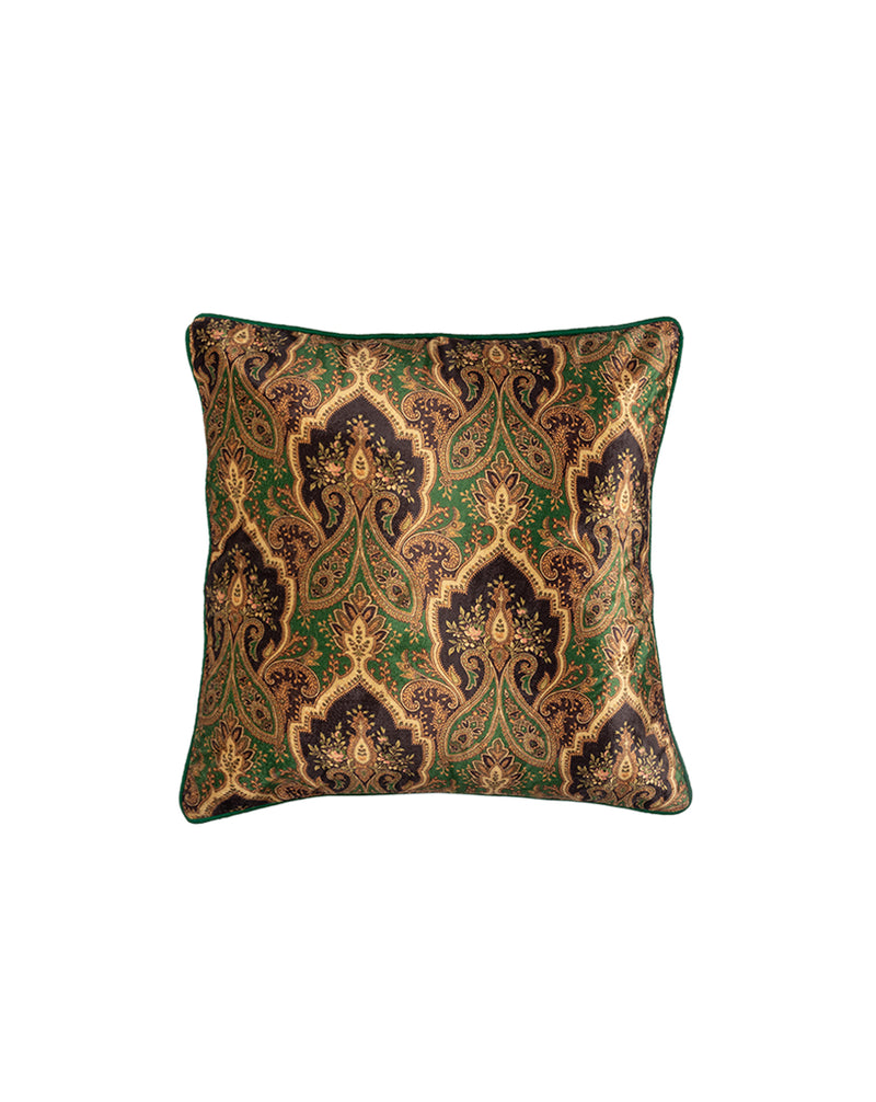 Green Designer Paisley Cushion Cover