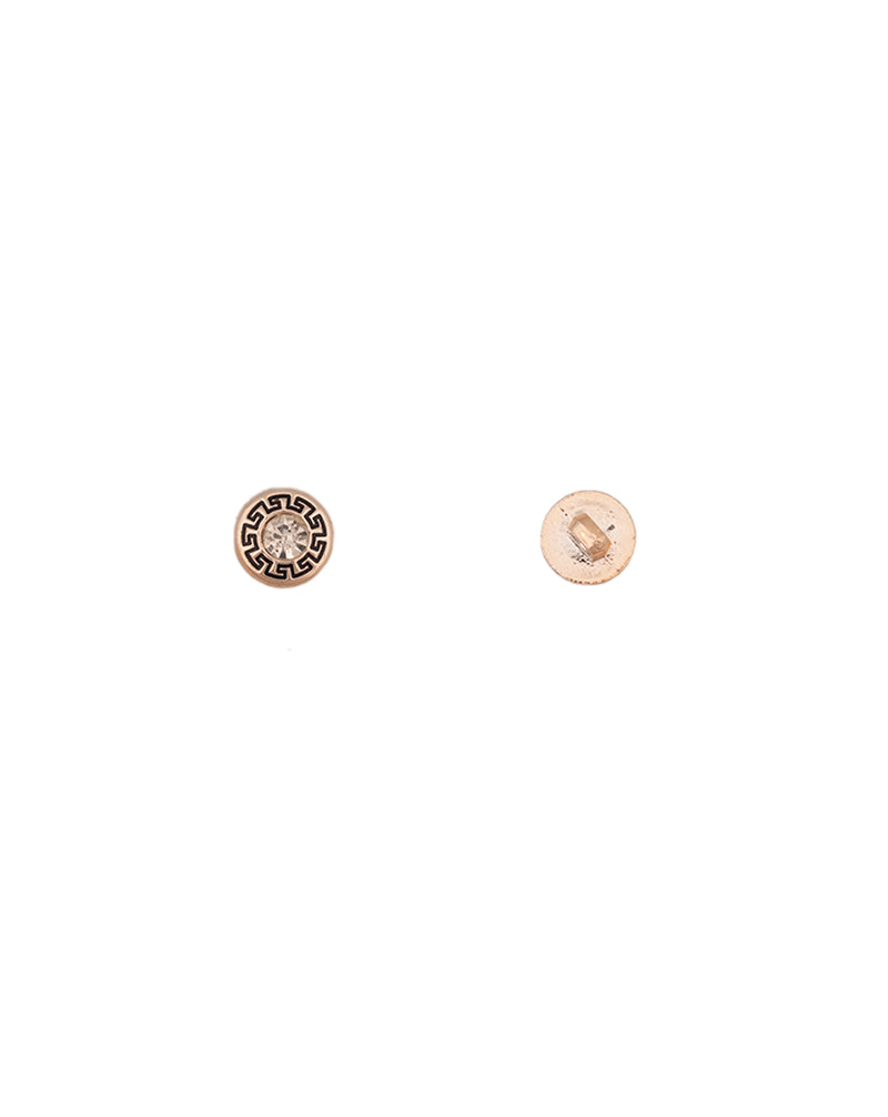 Small Rhinestone styligh Plastic Button-Rose Gold