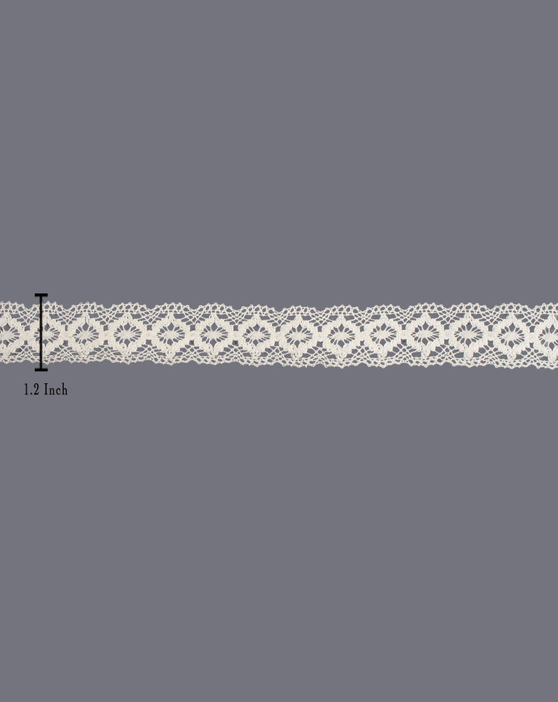 Dyeable designer geometric cotton lace