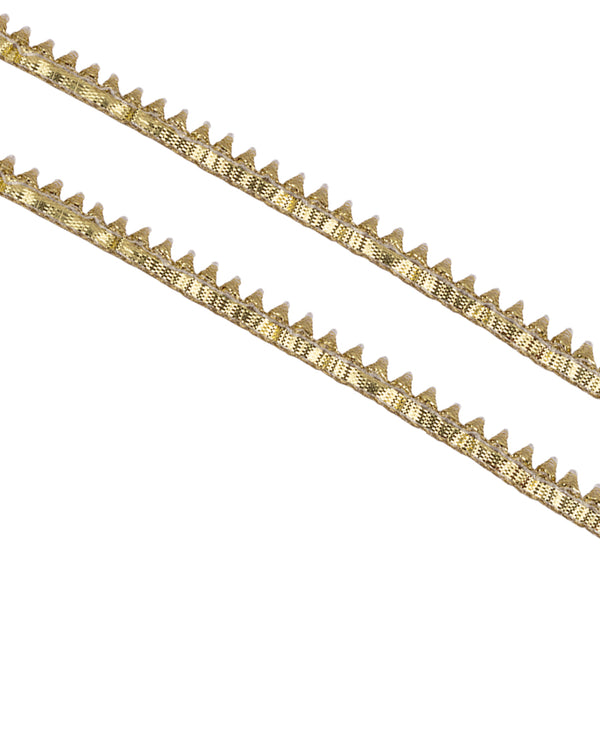 Thin Triangle Lace Border-Water Gold