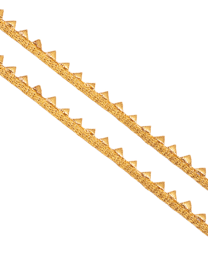 Triangle Scallop Lace-Bright Gold