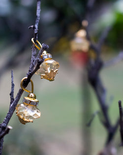 Small Crystal Hanging Tassel-Light Golden