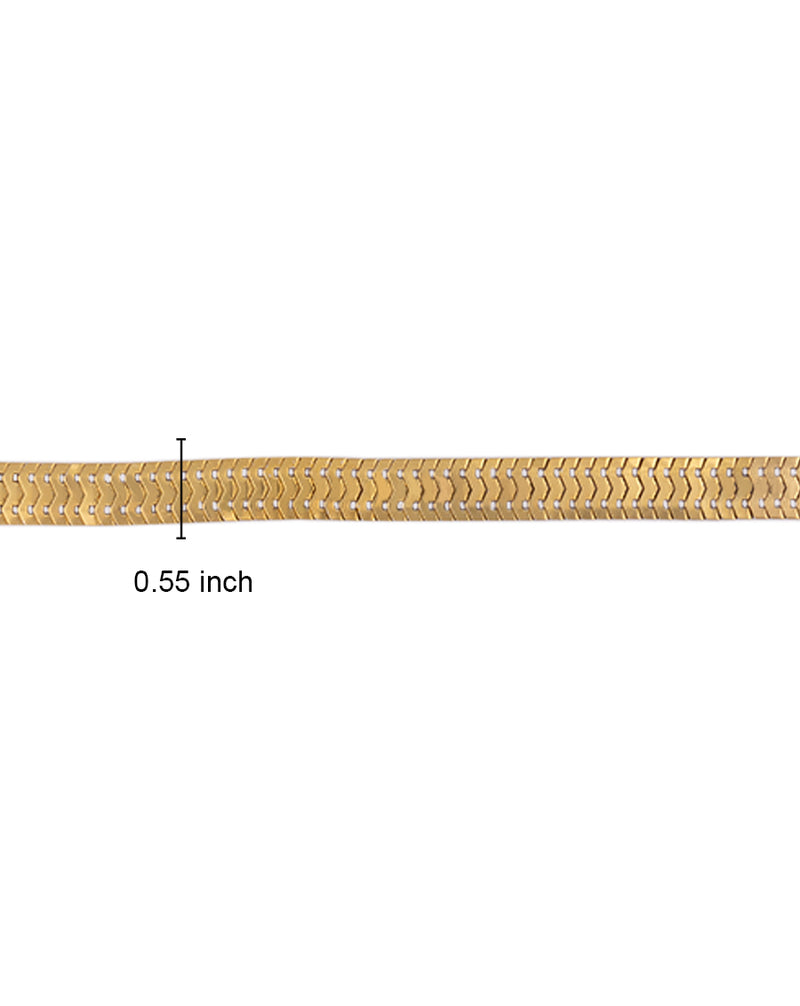 Gold Plated Snake Metal Chain