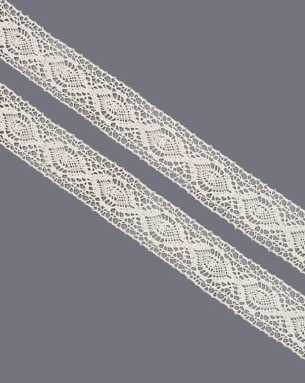 Dyeable cotton crochet lace with mesh design