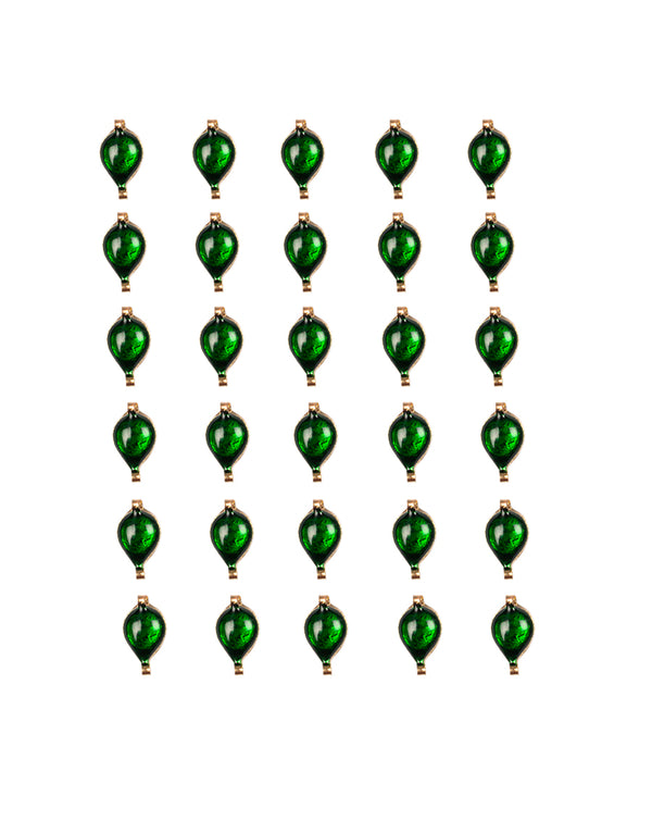 Enamel Fill Metal kundan both side connector stone for embroidery-Olive Green