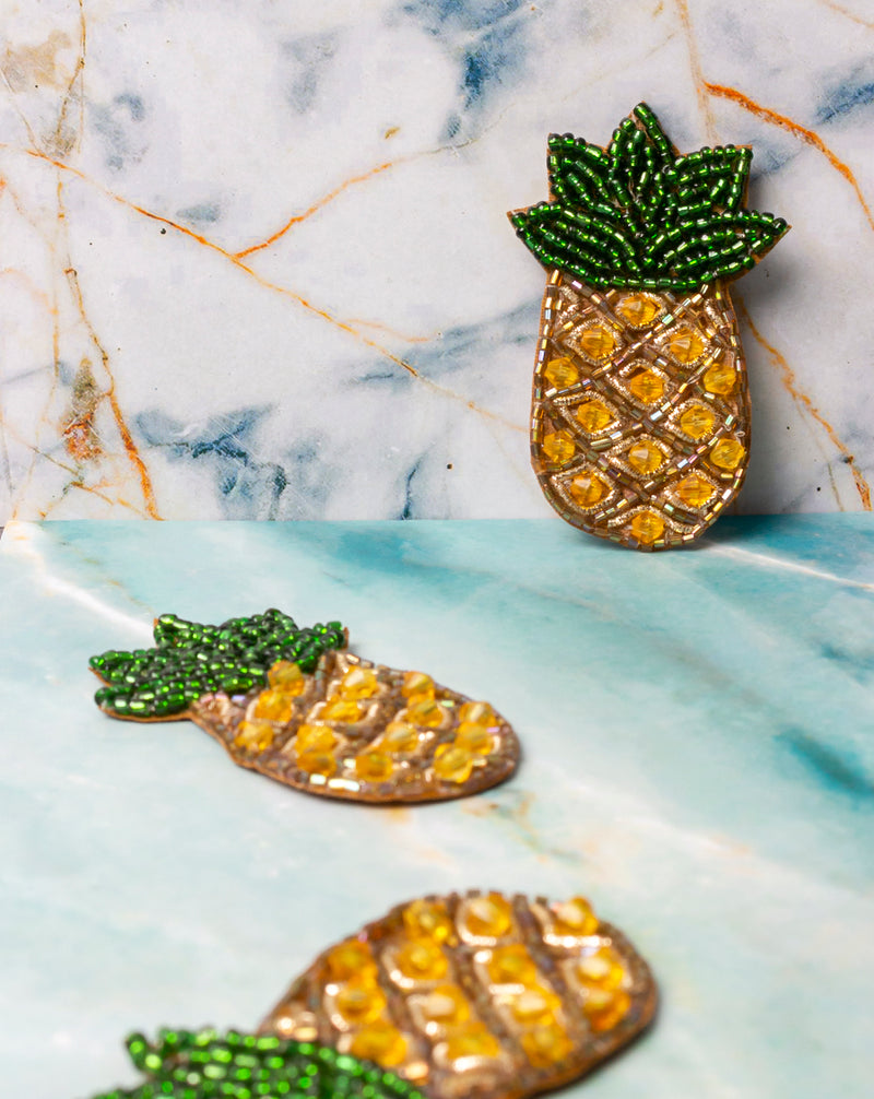 Handmade Embellished Pineapple Patch