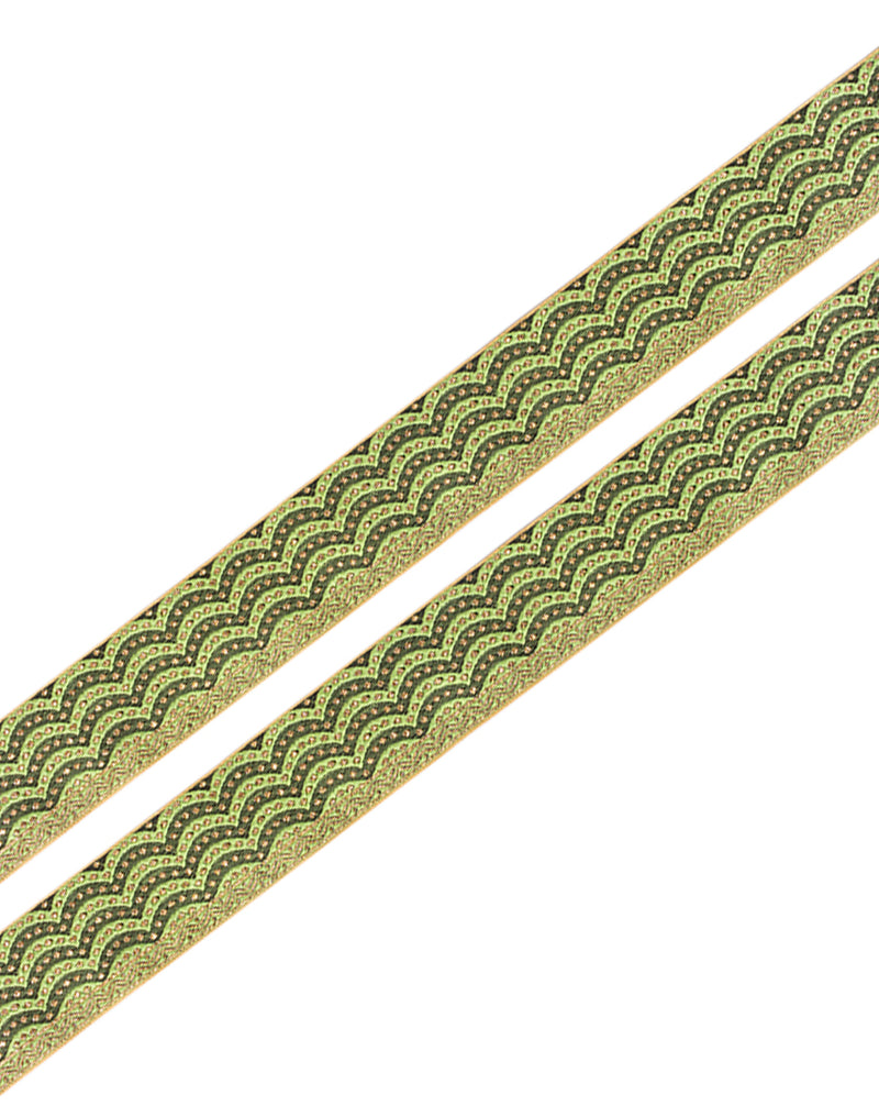 Scallop Design Jacquard Lace-Mint Green