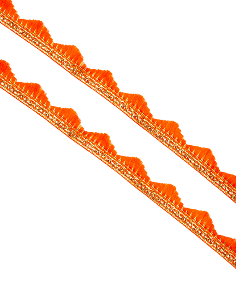 Scallop fringe designer Lace-Orange