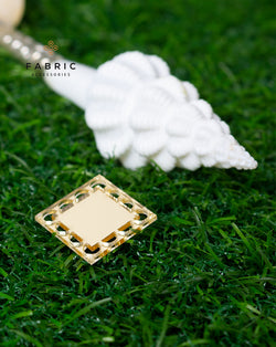 Plastic / Acrylic Small Size Embroidery Material Golden Mirrors-Square