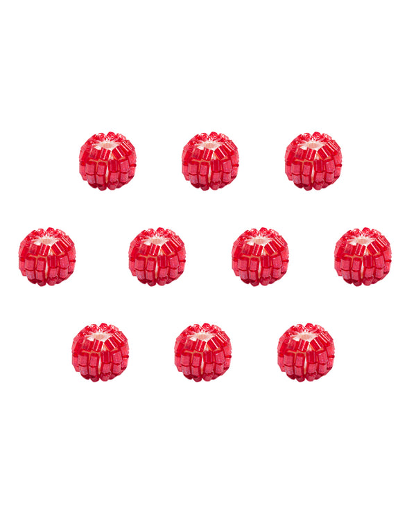Bugle beads balls-Maroon