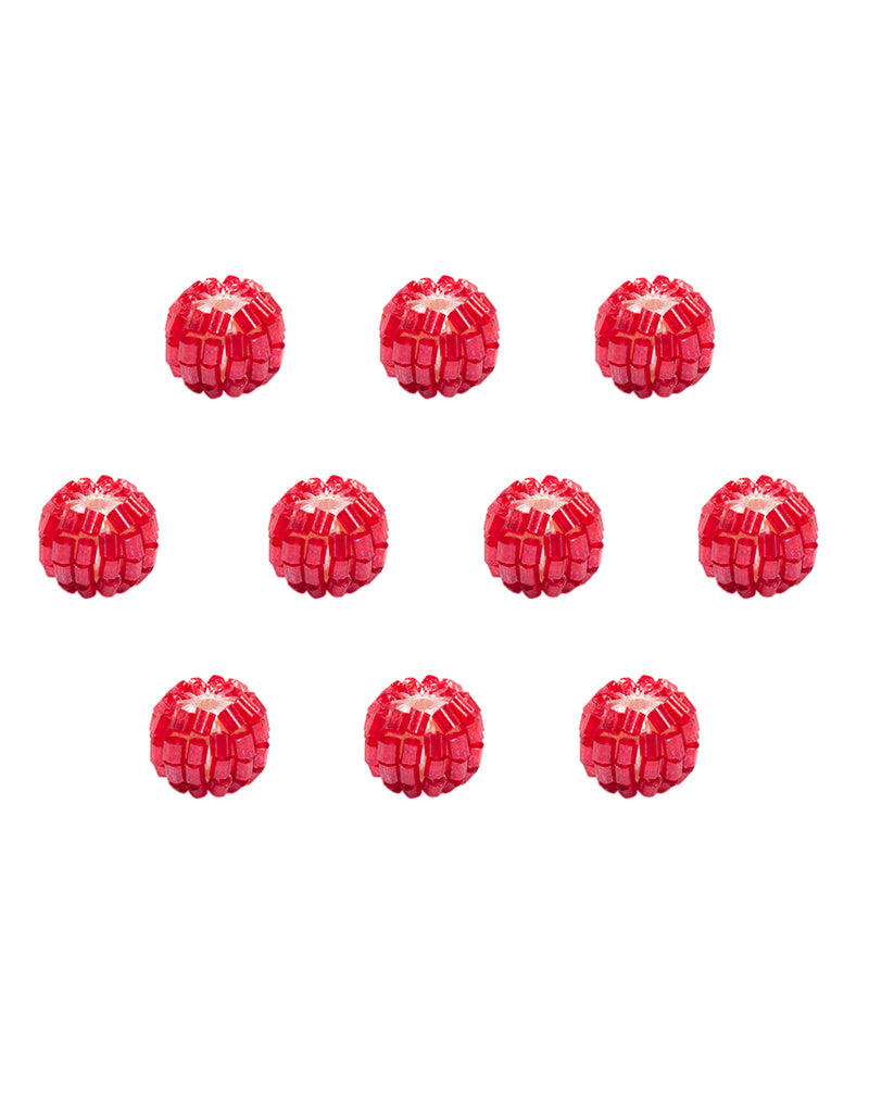 Bugle beads balls-Maroon