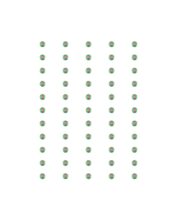 2.95 mm Round Shape Preciosa Crystal Hot Fix in Peacock Green Color
