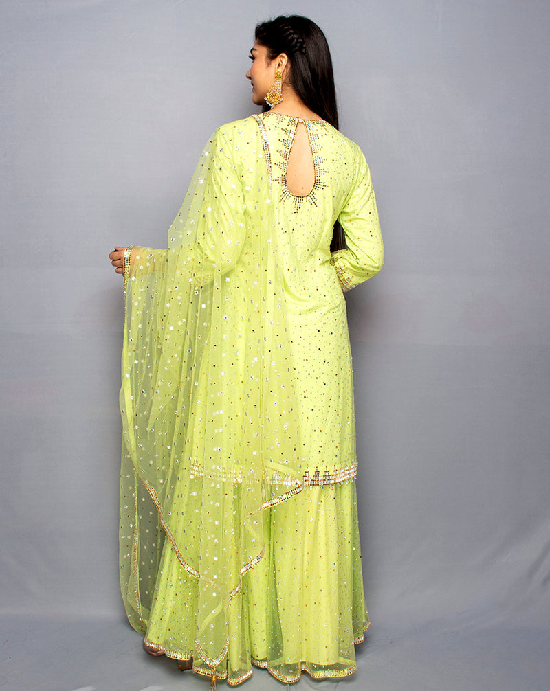 Mint Green Sharara Set