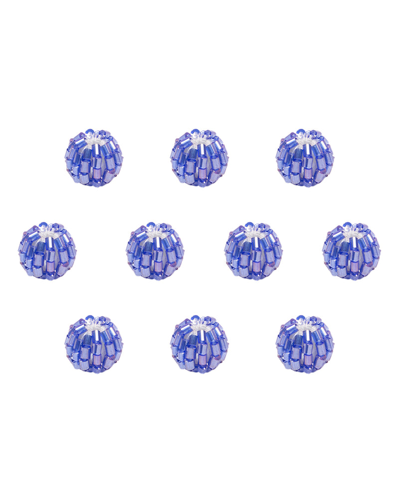 Bugle beads balls-Navy Blue