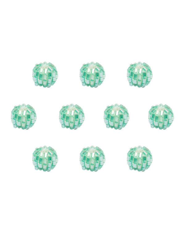 Bugle beads balls-Mint Green